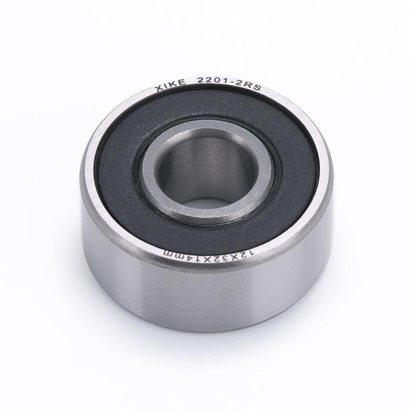 Xike 1 Pcs 2201-2RS Sealed Self-Aligning Ball Bearings 12x32x14mm, Lubricated and Chrome Steel Fits DIY/Fans/Industrial/Agriculture/Pulp/Paper/Beverage/Textile/Material Handling Machinery. - Image 4